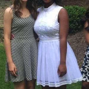 White Mock Neck Dress